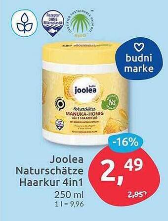 Budni Joolea naturschätze haarkur 4 in 1 Angebot