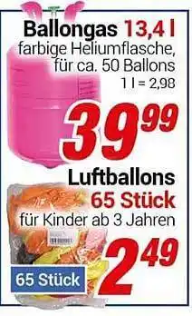 CENTERSHOP Ballongas oder luftballons Angebot