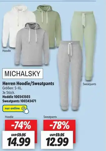 Lidl Michalsky herren hoodie-sweatpants Angebot