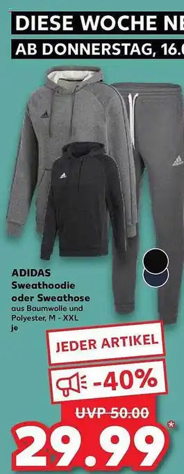 Kaufland Adidas sweathoodie oder sweathose Angebot