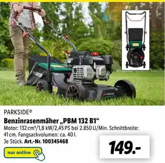 Lidl Parkside benzinrasenmäher „pbm 132 b1“ Angebot