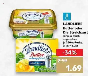 Kaufland Landliebe butter oder die streichzart Angebot