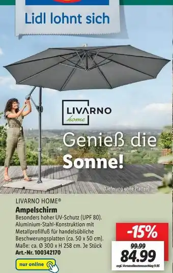 Lidl Livarno home ampelschirm Angebot