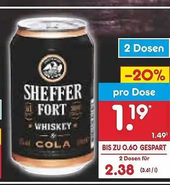 Netto Marken-Discount Sheffer fort whiskey oder cola Angebot