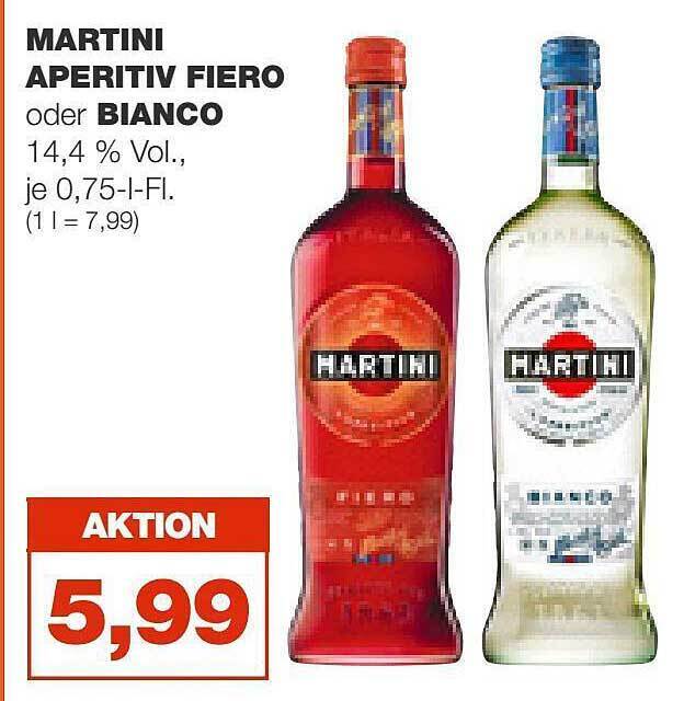 Martini aperitiv fiero oder bianco Angebot bei mein real