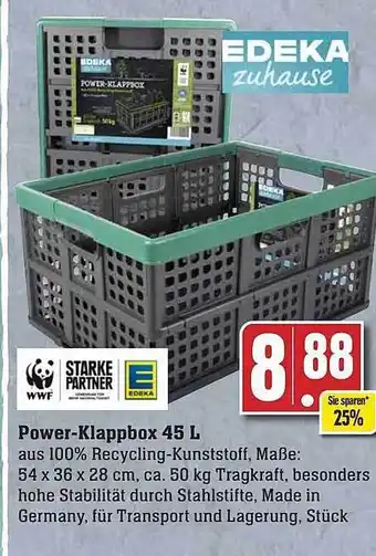 Edeka Edeka zuhause power-klappbox 45 l Angebot