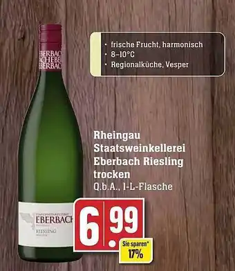 Edeka Rheingau staatsweinkellerei eberbach riesling trocken Angebot