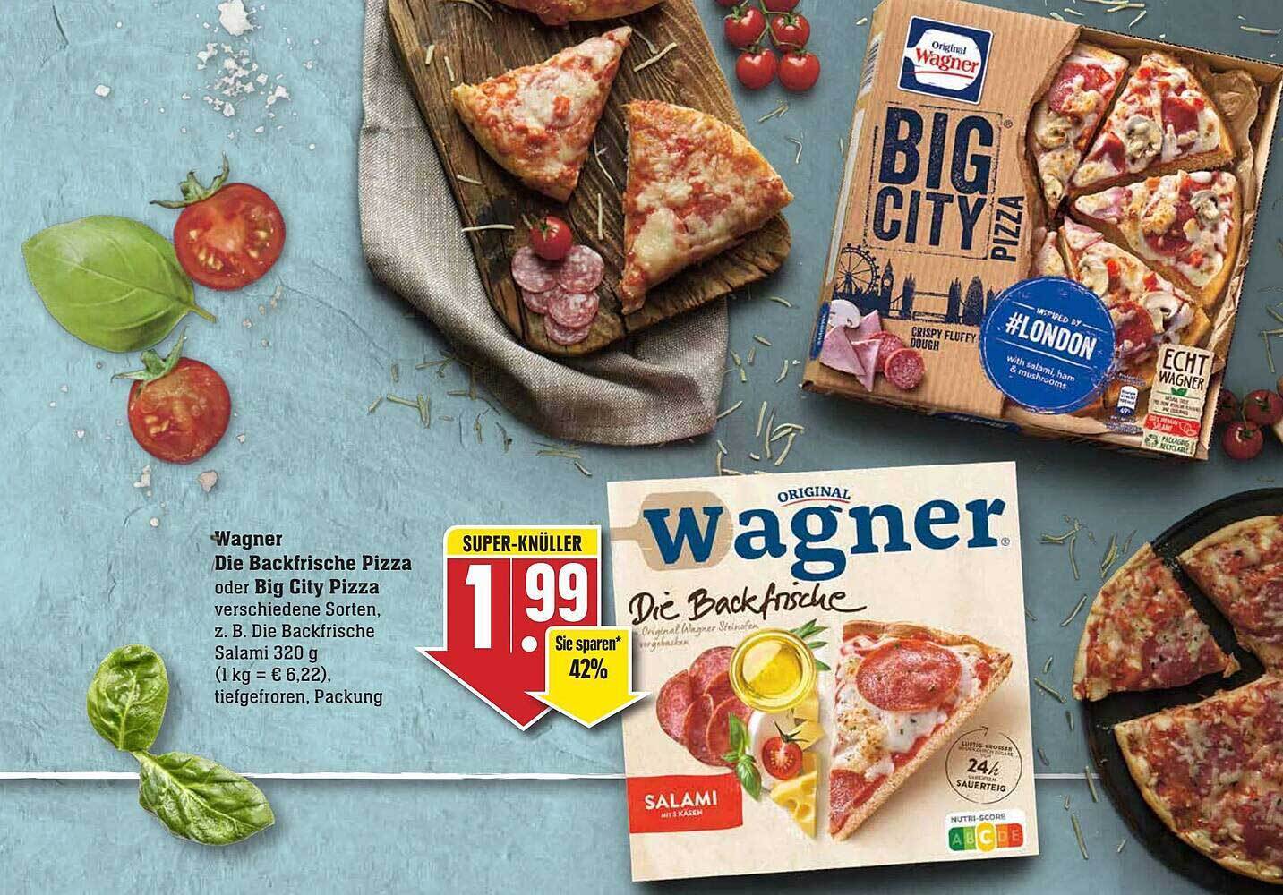 Wagner die backfrische pizza oder big city pizza Angebot bei Edeka