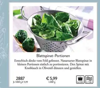 Eismann Blattspinat-portionen Angebot