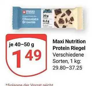 Globus Maxi nutrition protein riegel Angebot