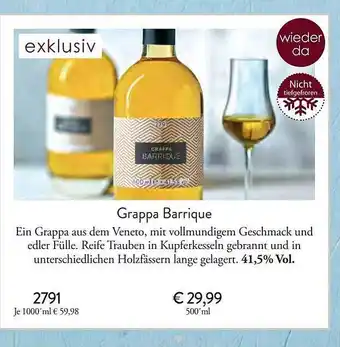 Eismann Grappa barrique Angebot