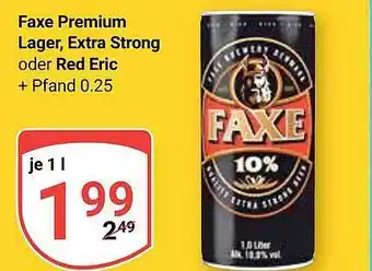 Globus Faxe premium lager, extra strong oder red eric Angebot