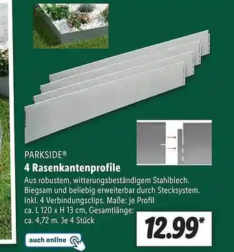 Lidl Parkside 4 rasenkantenprofile Angebot