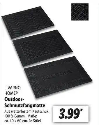 Lidl Livarno home outdoor-schmutzfangmatte Angebot