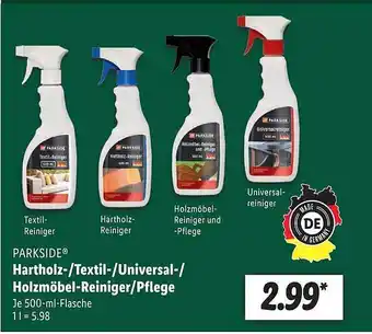 Lidl Parkside hartholz-, textil-, universal- oder holzmöbel-reiniger, pflege Angebot