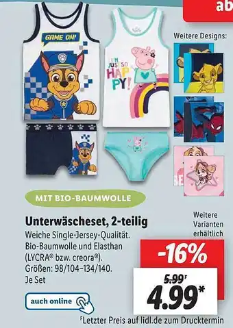 Lidl Unterwäscheset, 2-teilig Angebot