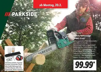 Lidl Parkside benzin-kettensäge „pbks 53 a2“ Angebot