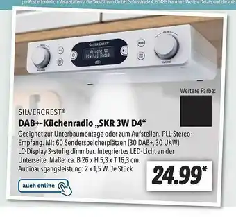 Lidl Silvercrest dab+-küchenradio „skr 3w d4“ Angebot