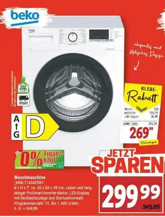 Marktkauf Beko waschmaschine „wml71434edr1“ Angebot