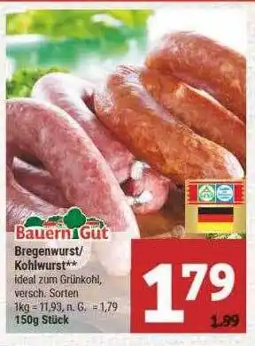 Marktkauf Bauern gut bregenwurst oder kohlwurst Angebot