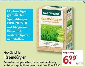 Aldi Nord Gardenline rasendünger Angebot