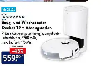 Aldi Nord Ecovacs saug- und wischroboter deebot t9 + absaugstation Angebot