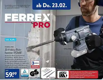 Aldi Nord Ferrex pro 20-v-akku-bohrhammer xyz668 Angebot