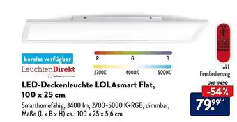 Aldi Nord Leuchten direkt led-deckenleuchte lolasmart flat Angebot