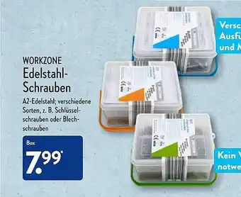 Aldi Nord Workzone edelstahl-schrauben Angebot