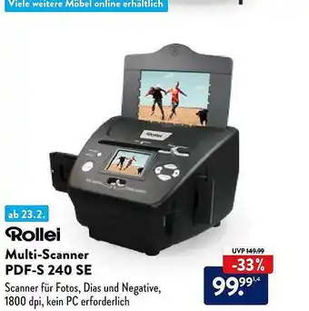 Aldi Nord Rollei multi-scanner pdf-s 240 se Angebot