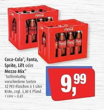 Markant Coca-cola, fanta, sprite, lift oder mezzo-mix Angebot