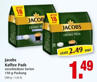 Markant Jacobs Kaffee Pads 118g Angebot