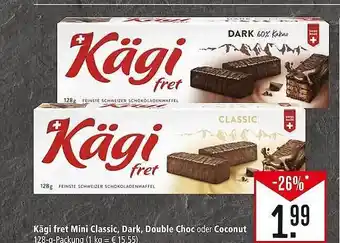 Marktkauf Kägi fret mini classic, dark, double choc oder coconut Angebot