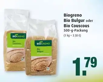 Markant Biogreno Bio Bulgur oder Bio Couscous 500g Angebot