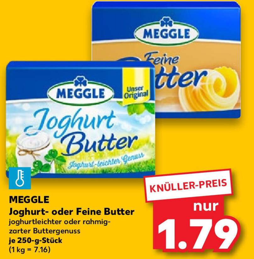 Meggle Joghurt oder Feine Butter 250 g Stück Angebot bei Kaufland