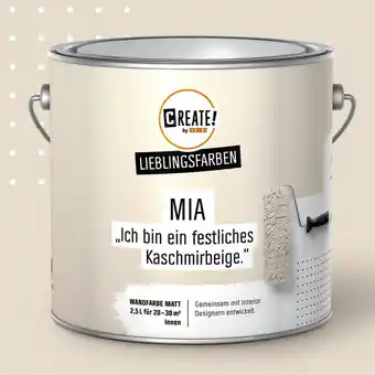 OBI Create! by obi lieblingsfarben wandfarbe mia kaschmirbeige matt 2,5 l Angebot