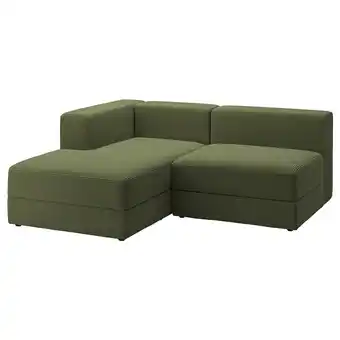 IKEA Jättebo 2,5er-sitzelement mit récamiere links/samsala dunkelgelbgrün links/samsala dunkelgelbgrün Angebot