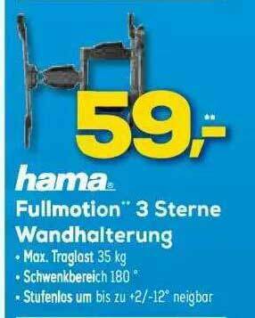 Euronics XXL Hama Fullmotion 3 Sterne Wandhalterung Angebot