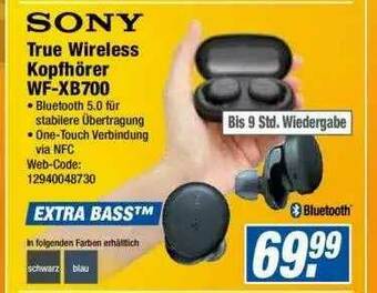 Expert Sony True Wireless Kopfhörer Wf-xb700 Angebot