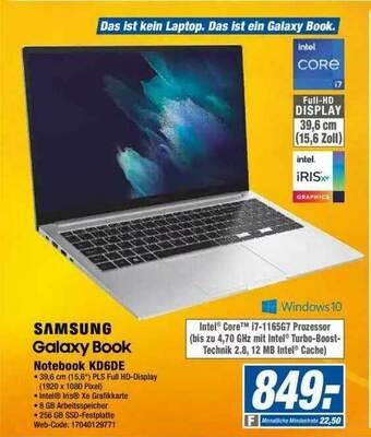 Expert Samsung Galaxy Book Notebook Kd6de Angebot