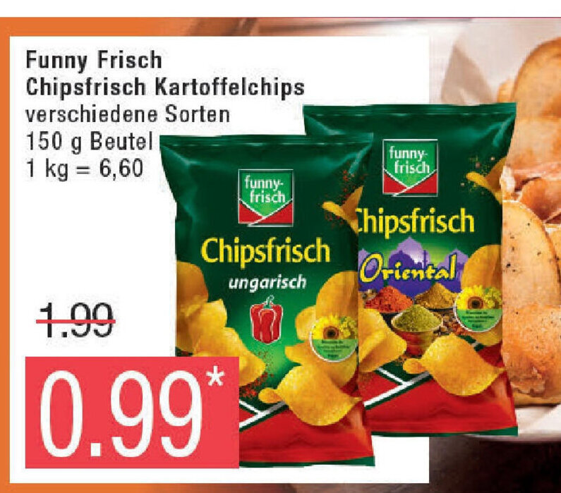 Funny-frisch Chipsfrisch Kartoffelchips 150g Angebot bei Marktkauf