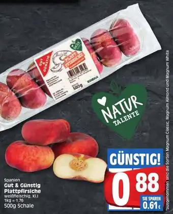 Edeka Gut & Günstig Plattpfirsiche 500g Angebot