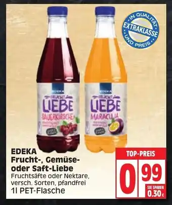 Edeka Edeka Frucht, Gemüse oder Saft Liebe 1L Angebot