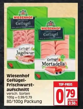 Edeka Wiesenhof Geflügel Frischwurstaufschnitt 80/100g Angebot