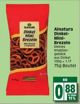 Edeka Alnatura Dinkel Mini Brezeln 75g Beutel Angebot