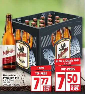 Edeka Hasseröder Premium Pils 20 x 0,5 L Angebot