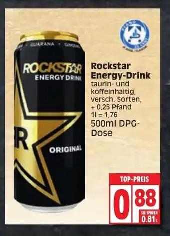 Edeka Rockstar Energy Drink 500ml Angebot