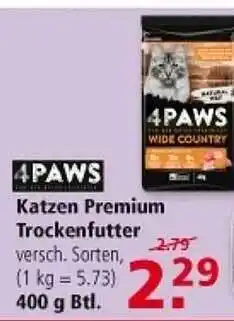 Multi Markt 4 paws katzen premium trockenfutter Angebot