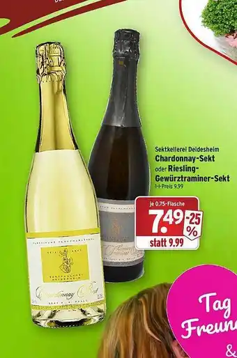 Wasgau Sektkellerei deidesheim chardonnay-sekt oder gewürztraminer-sekt Angebot