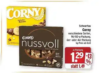 Wasgau Schwartau corny Angebot